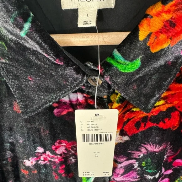 🔴SOLD🔴Anthropologie Pilcro Hadley Relaxed Buttondown Shirt: Velvet Edition Large - Picture 9 of 11